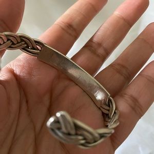 Braided name plate, ID bracelet. Perfect for engraving on